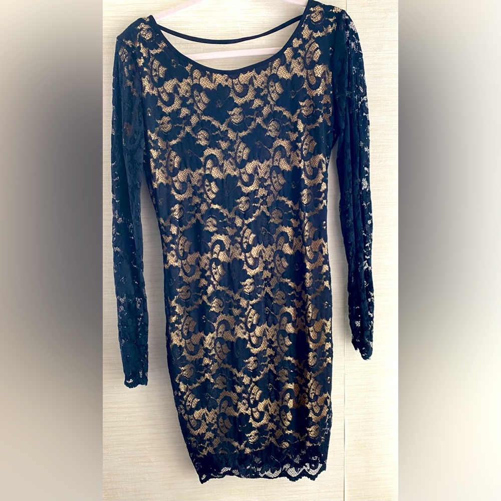 Fredrick’s of Hollywood Black Lace Dress XL